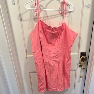 Pink Women's Dress with Pockets